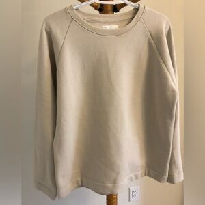 Cream never worn or washed soft nicer sweatshirt, small-medium, 60 cotton,